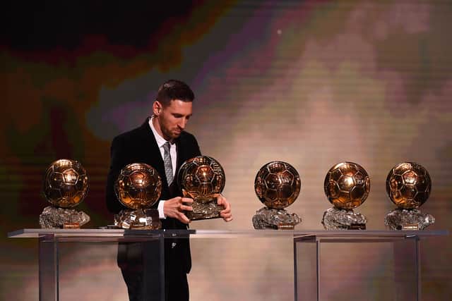 Lionel Messi could win a seventh Ballon d’Or trophy. Credit: Getty.