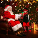 Father Christmas with his elf Credit: Shutterstock