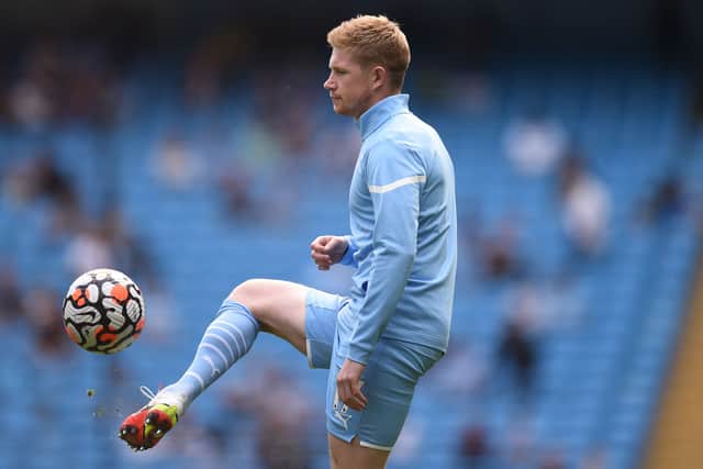 Kevin De Bruyne could return for Manchester City on Wednesday. Credit: Getty.