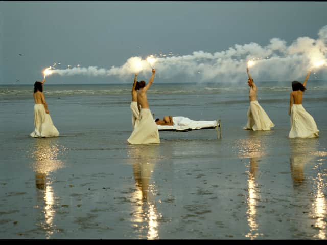 <p>An image from Derek Jarman’s film The Garden. Photo: Liam Daniel courtesy of Basilisk Communications</p>
