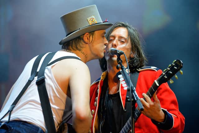 Pete Doherty and Carl Barat of the Libertines, performing in 2014 Credit: Shutterstock