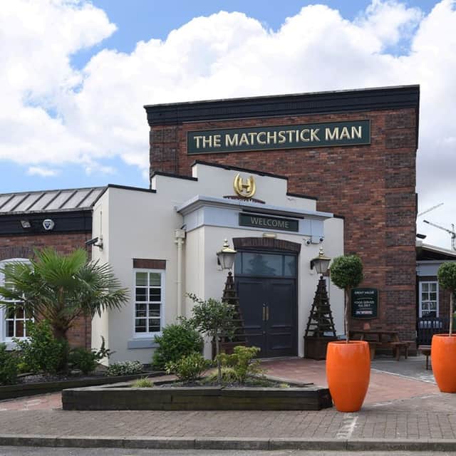<p>The Matchstick Man pub in Salford </p>