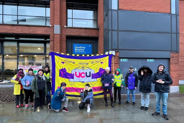 Staff on strike at Manchester Metropolitan University