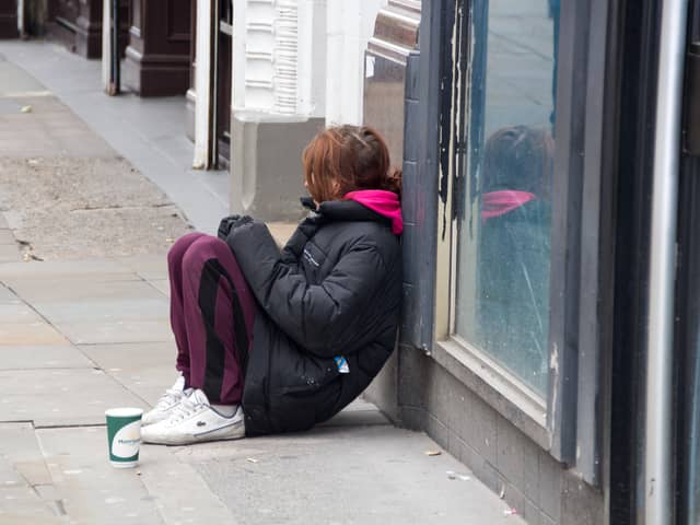 A homeless woman in Manchester  Credit: Shutterstock