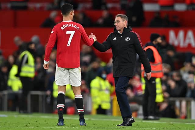 Rangnick got a tune out of Ronaldo on Sunday. Credit: Getty.