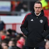 Ralf Rangnick picked up a first win as Manchester United manager. Credit: Getty.