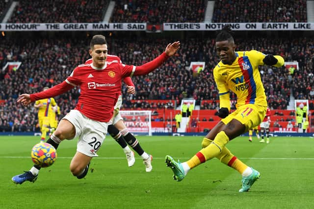 Dalot played a starring role in the win against Palace. Credit: Getty.