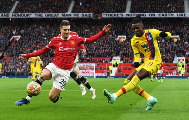 Dalot played a starring role in the win against Palace. Credit: Getty.