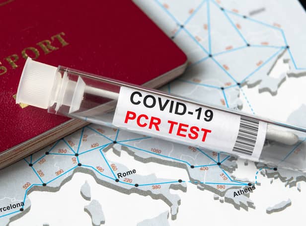 <p>Covid PCR tests at UK airports  Credit: Shutterstock</p>