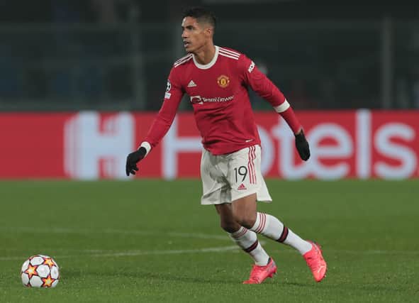 Raphael Varane could return to the Manchester United team soon. Credit: Getty.