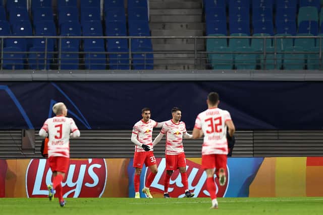 Dominik Szoboszlai put Leipzig ahead after 24 minutes. Credit: Getty.