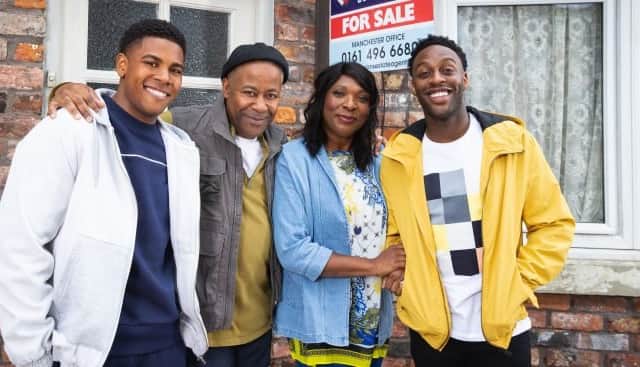 The Bailey family on the cobbles of Coronation Street
