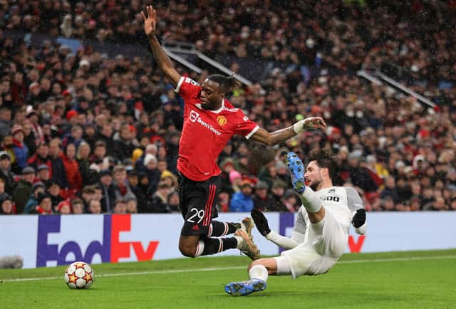  Aaron Wan-Bissaka in Manchester United v Young Boys Credit: Getty