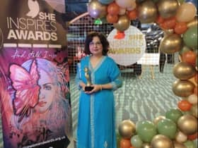 Qaisra Shahraz MBE at the She Inspires Awards
