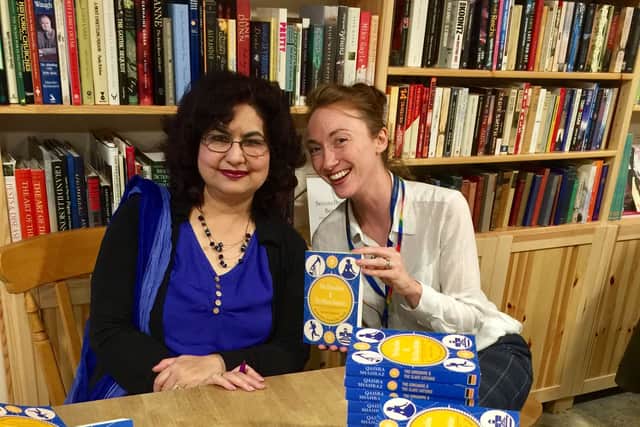 Qaisra Shahraz MBE at a book signing for her short story collection The Concubine and The Slave Catcher