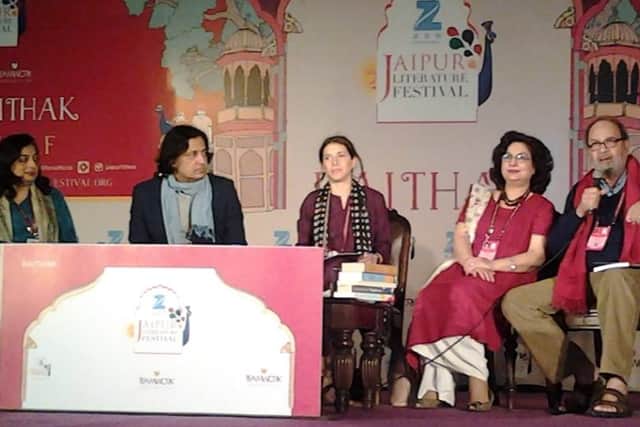 Qaisra Shahraz MBE at the Jaipur Literature Festival in India