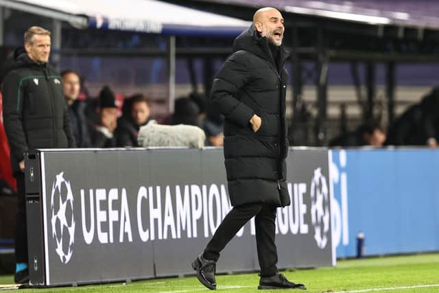 Pep Guardiola refused to be drawn on suggestions that his side could be on the verge of another winning run. Credit: Getty.