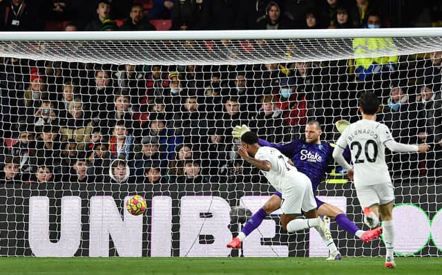 Sterling made it 99 goals against Watford last week. Credit: Getty.