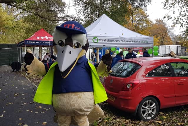 Cookie the Kookaburra at the Trafford fun day thanking key workers