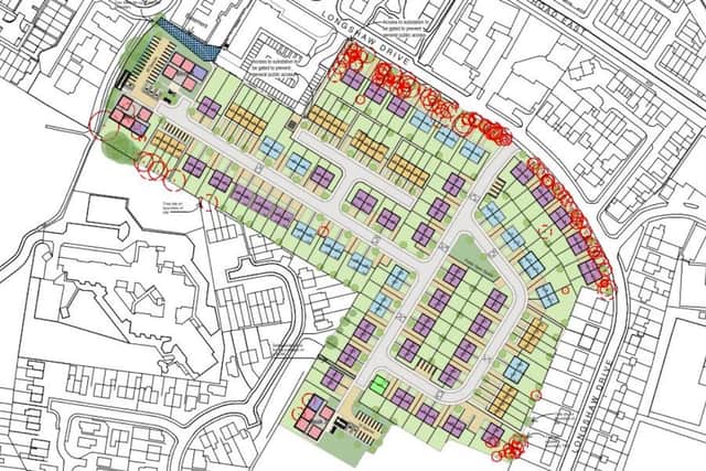 Plans for 177 homes at Longshaw Drive in Little Hulton. Creidt: Salford council.