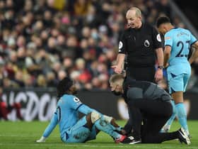 Allan Saint-Maximin picked up a knock in the loss to Newcastle. Credit: Getty.