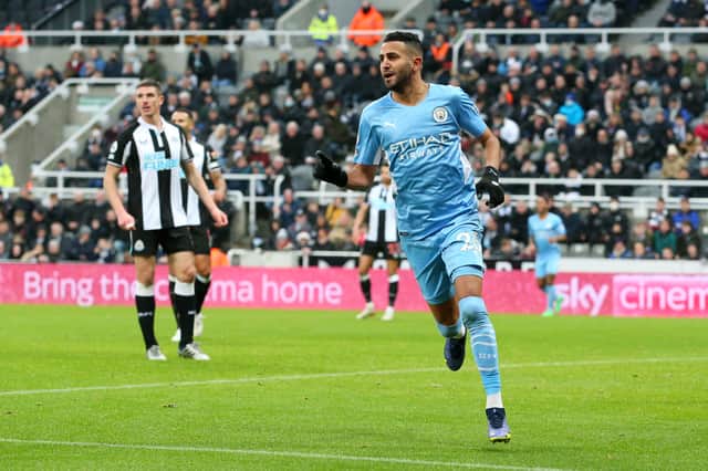 Mahrez’s goal was initially ruled offside but VAR overturned the decision. Credit: Getty.
