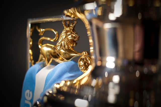 <p>Premier League trophy. Credit: Getty.</p>