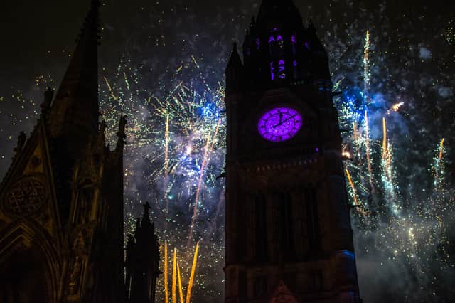 <p>Manchester’s New Year’s Eve fireworks in previous years Credit: Shutterstock</p>