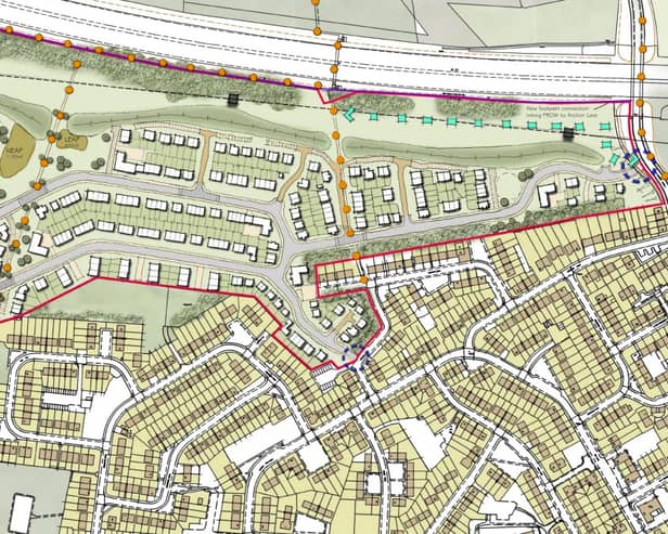 Plans to build up to 690 homes on Brackley Golf Course in Little Hulton, Salford. Credit: Baldwin Design Consultancy Ltd