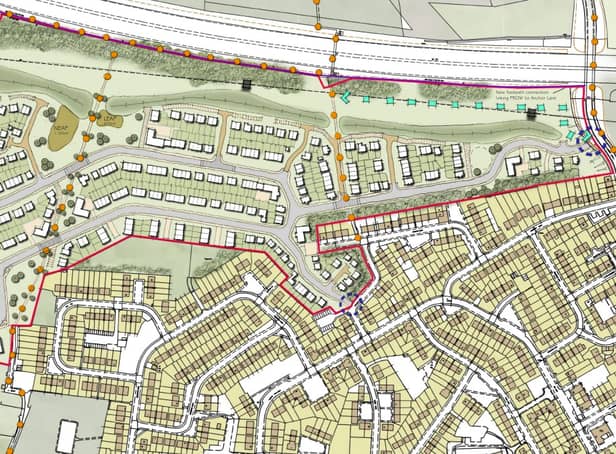 Plans to build up to 690 homes on Brackley Golf Course in Little Hulton, Salford. Credit: Baldwin Design Consultancy Ltd
