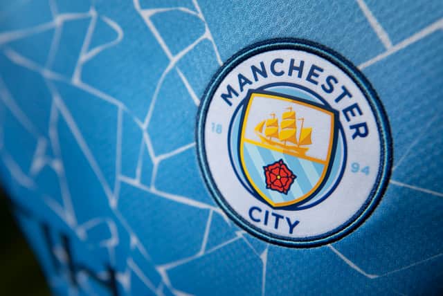 <p>Manchester City shirt Credit: Visionhaus/Getty Images</p>