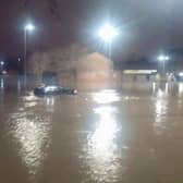 Flooding in Broughton, Salford, after the River Irwell burst its banks on Boxing Day 2015