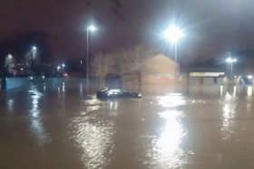 Flooding in Broughton, Salford, after the River Irwell burst its banks on Boxing Day 2015