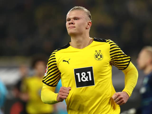Manchester City have been repeatedly linked with a move for Erling Haaland. Credit: Getty.