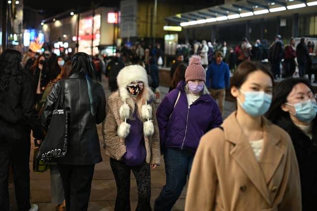 Shoppers in Manchester city centre. Photo: Oli Scarff/AFP via Getty Images