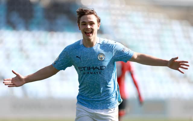 <p>Callum Doyle is out on loan from Manchester City now Credit: Getty</p>