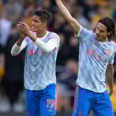 Raphael Varane and Edinson Cavani are line to return at St James’ Park. Credit: Getty.