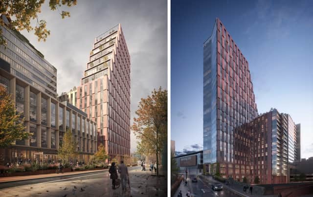 The residential tower proposed as part of £200m revamp of Ramada Renaissance complex in Deansgate. Credit: PAG.