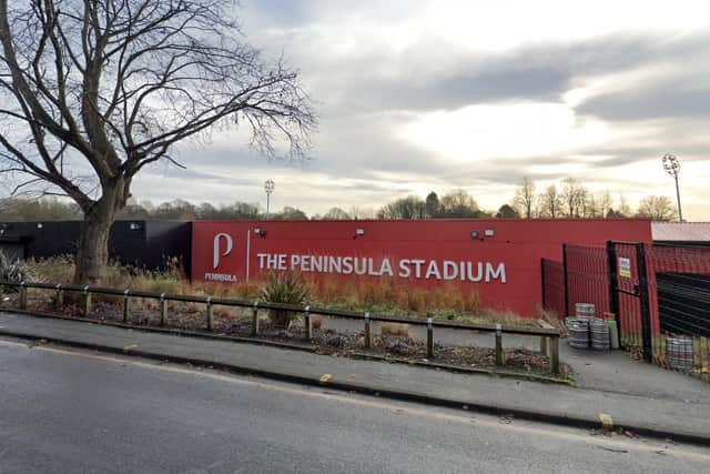 The Peninsula Stadium at Moor Lane, home of Salford City FC, pictured in November 2020. Credit: Google Maps
