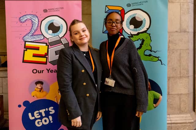 Connell College students Kate Lee and Hanan Ahmed. Credit: Manchester City Council.