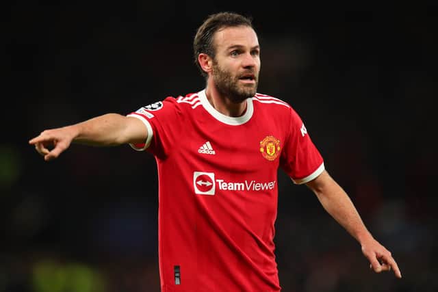 uan Mata of Manchester United during the UEFA Champions League group F match between Manchester United and BSC Young Boys at Old Trafford on December 8, 2021 