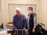 Emma Gorton, a Belong at Home community support worker, with Stephen who she supports
