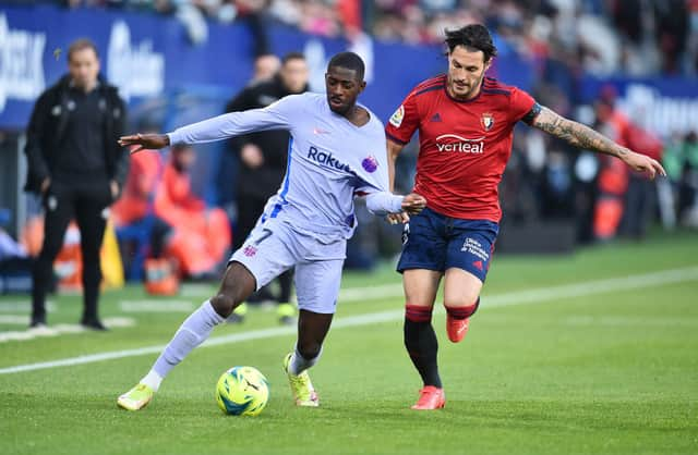 Ousmane Dembele of FC Barcelona. (Photo by Juan Manuel Serrano Arce/Getty Images)