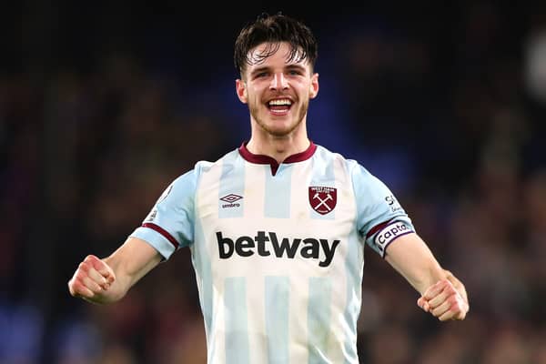 Declan Rice has been linked with United, City and Chelsea this summer, Credit: Getty. 