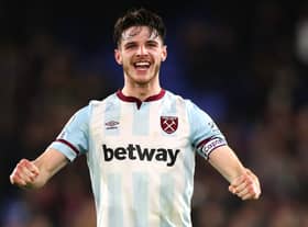 Declan Rice has been linked with United, City and Chelsea this summer, Credit: Getty. 
