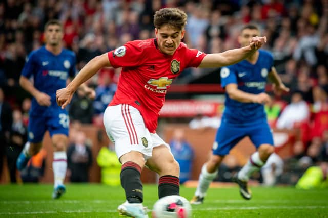 Daniel James scored his debut for United. Credit: Getty.