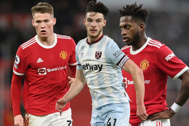 Scott McTominay, Declan Rice and Fred Credit: all Getty Images