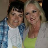 Gail Jones with Linda Nolan at a previous meeting. Credit: SWNS