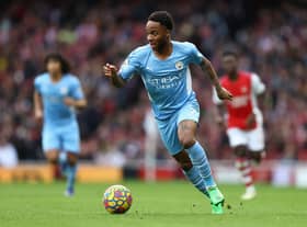 Raheem Sterling of Manchester City in action against Arsenal Credit: Getty