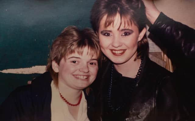 Colleen Nolan (R) with fan Gail Jones (L), circa 1985 Credit: SWNS